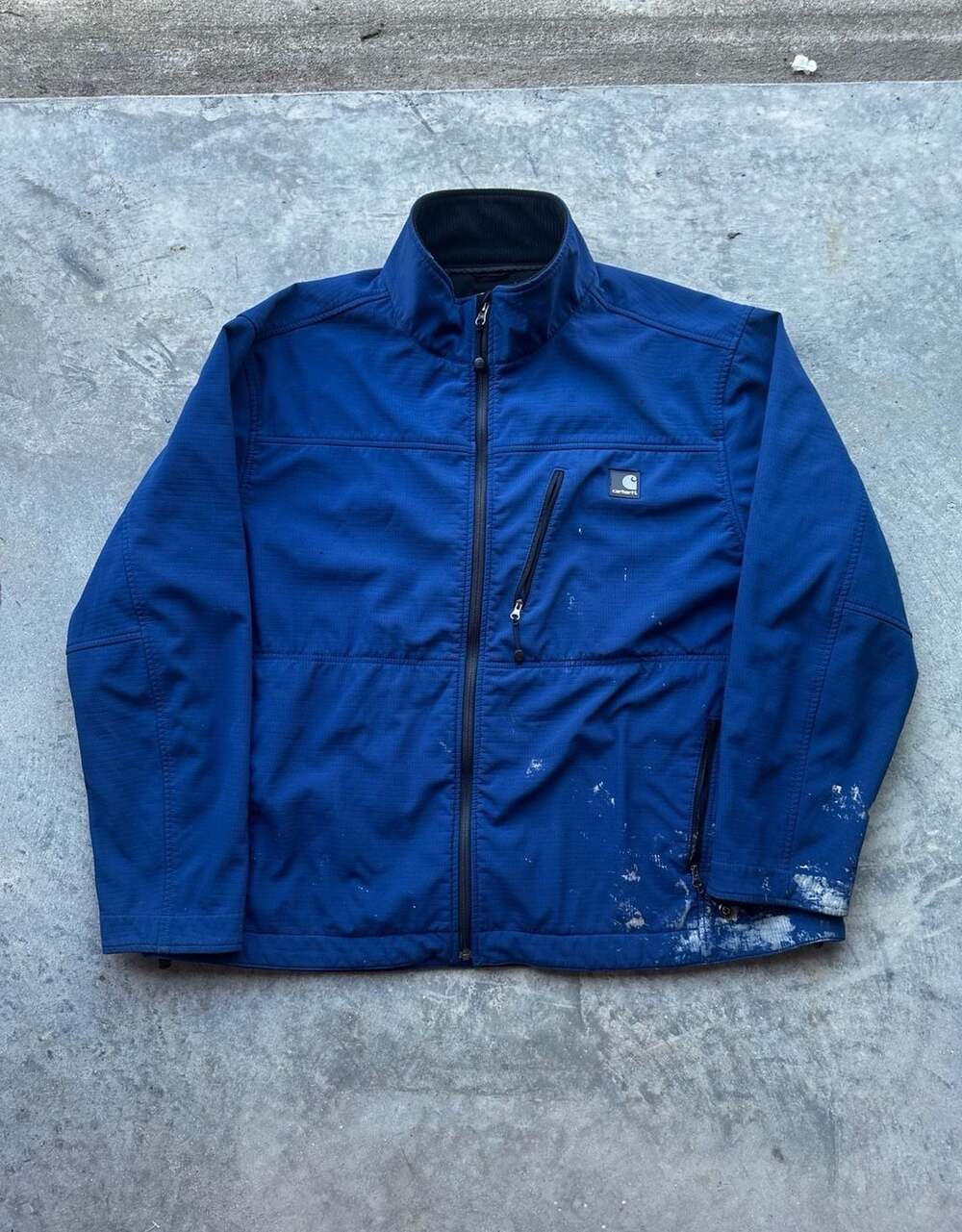 Carhartt Softshell Jacket Size 2XL Blue Full Zip Workwear